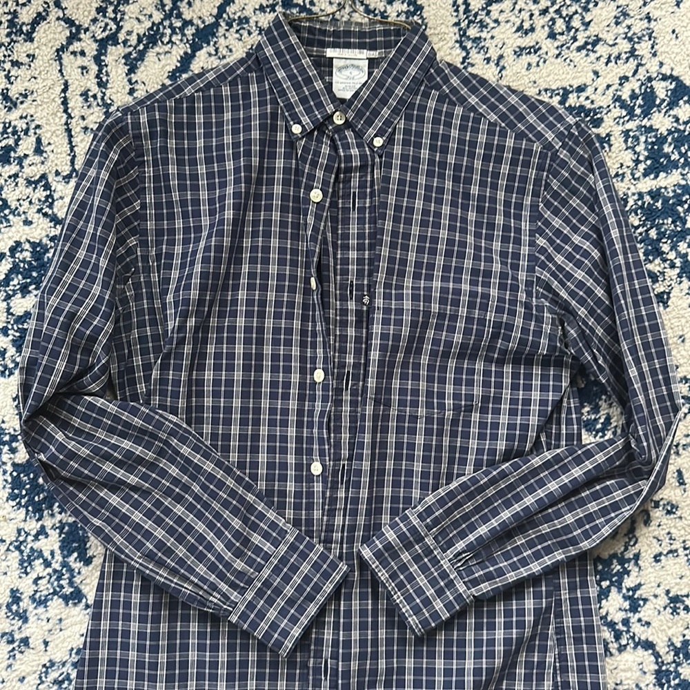Mens Brooks Brothers Casual Button Down - Size Small Slim Fit